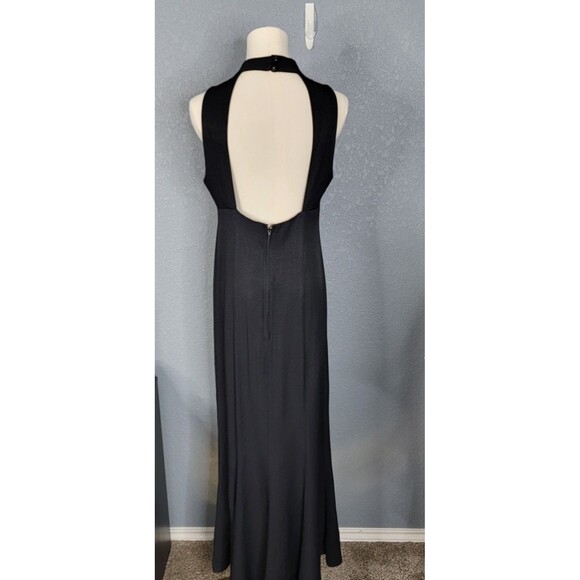 Vintage Dress 12 Med VTG 80s  Maxi Black Tie Prom Event - Picture 13 of 17